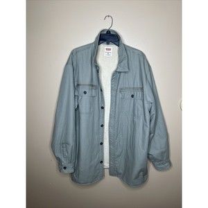 Levis Sherpa Jacket Denim Trucker Jacket - Fatigue Color, Men's Extra Large